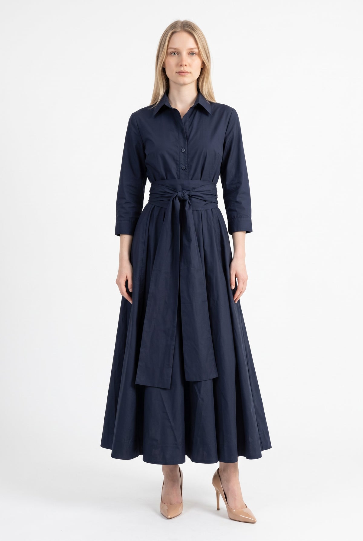 Aster Silk Shirt Dress