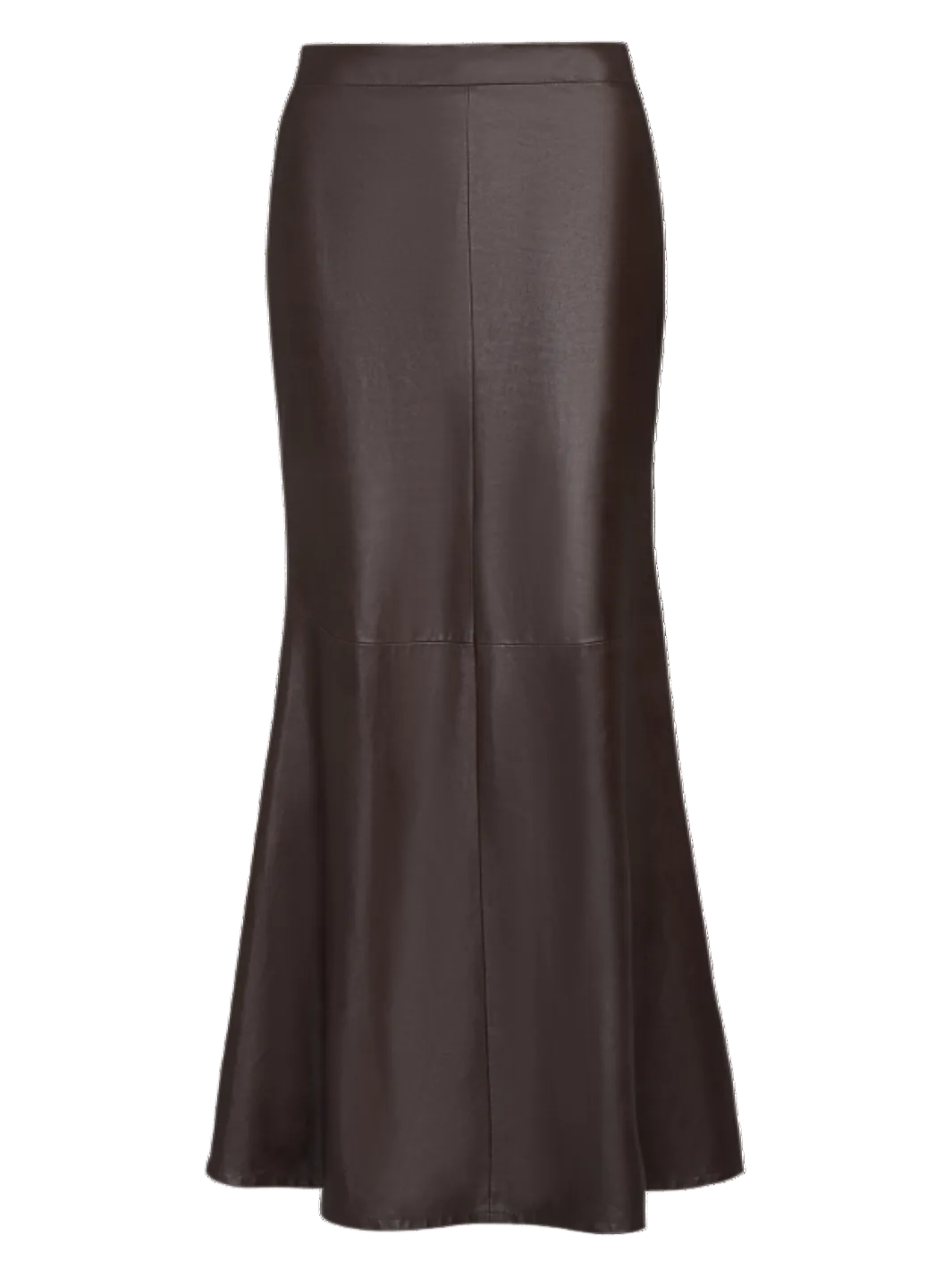 At Last Leather Maxi Skirt | Mid-Rise Panel Skirt