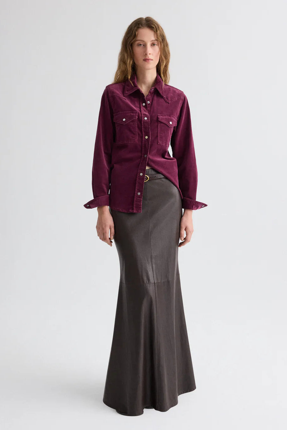 At Last Leather Maxi Skirt