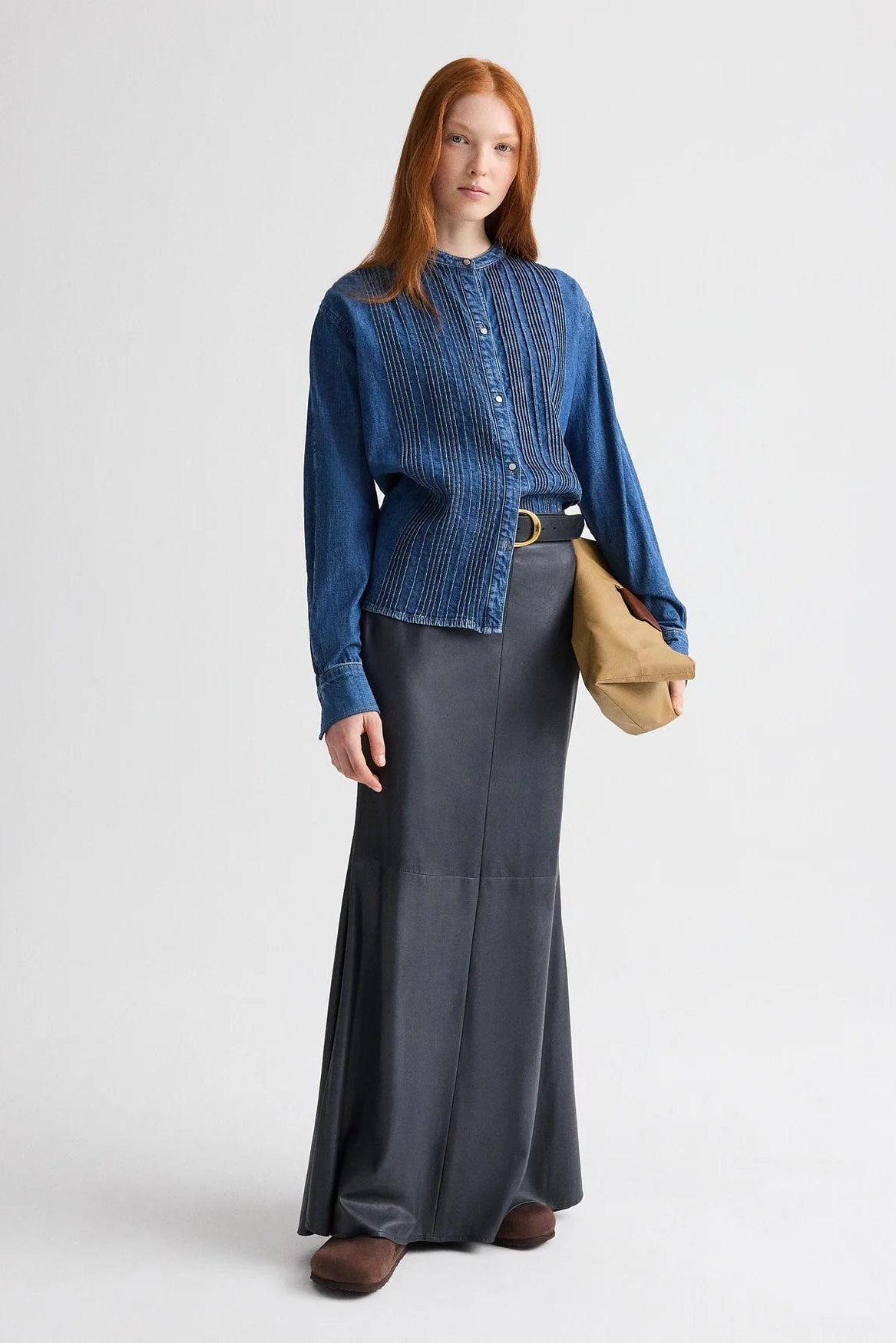 At Last Leather Maxi Skirt