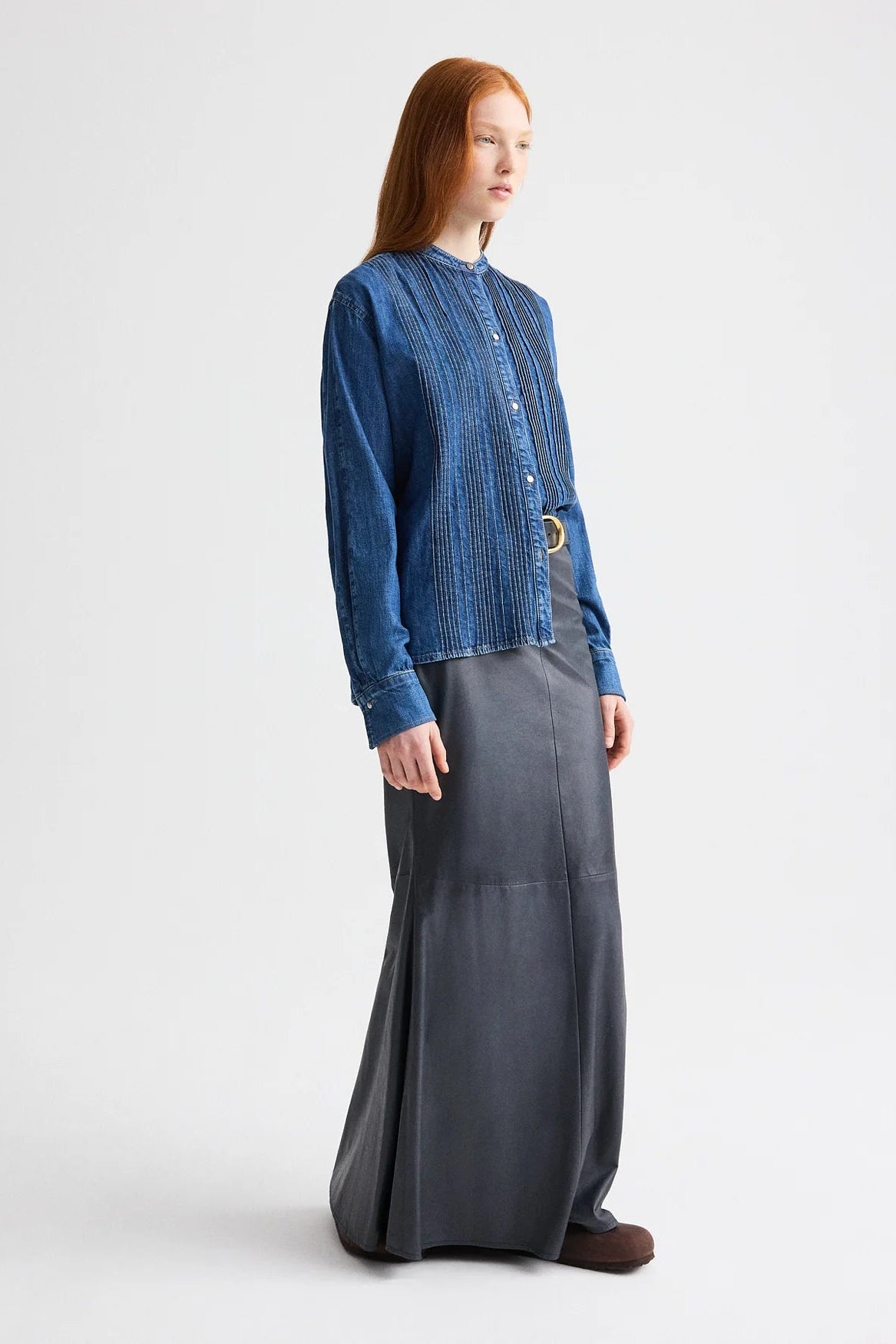 At Last Leather Maxi Skirt
