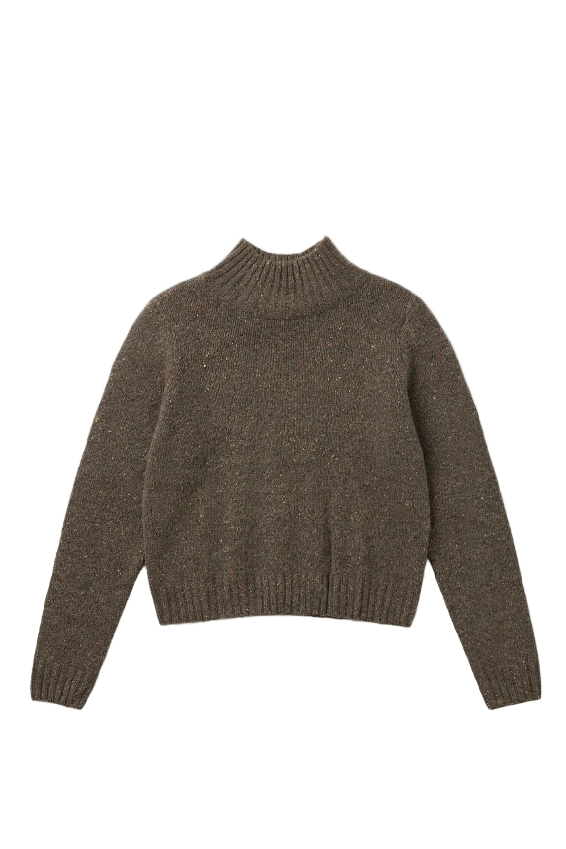 Solid Cropped Chunky Mock Neck
