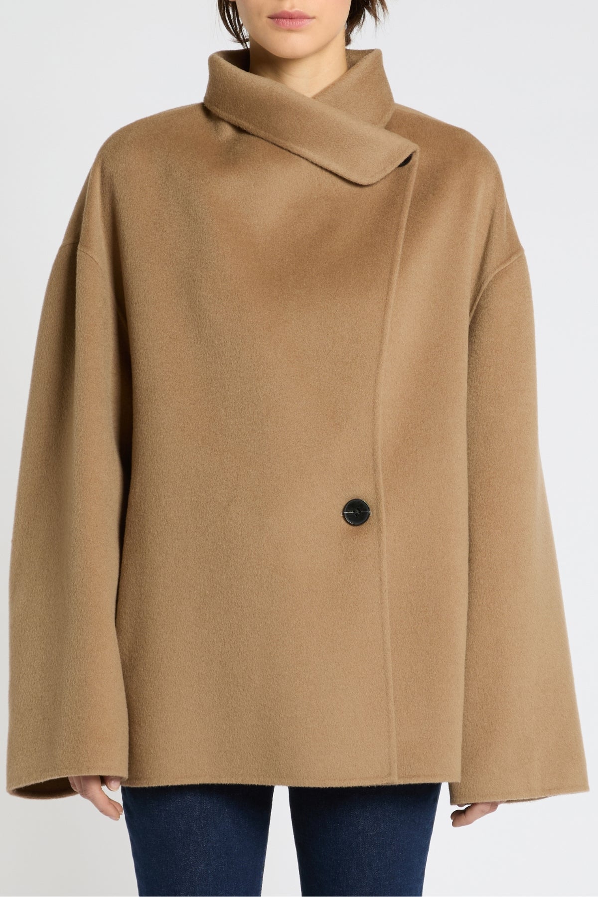 Bell Sleeve Wool Coat