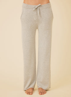 Bianca Cropped Pant – Cotton Viscose Lounge Pants-HEATHR GREY