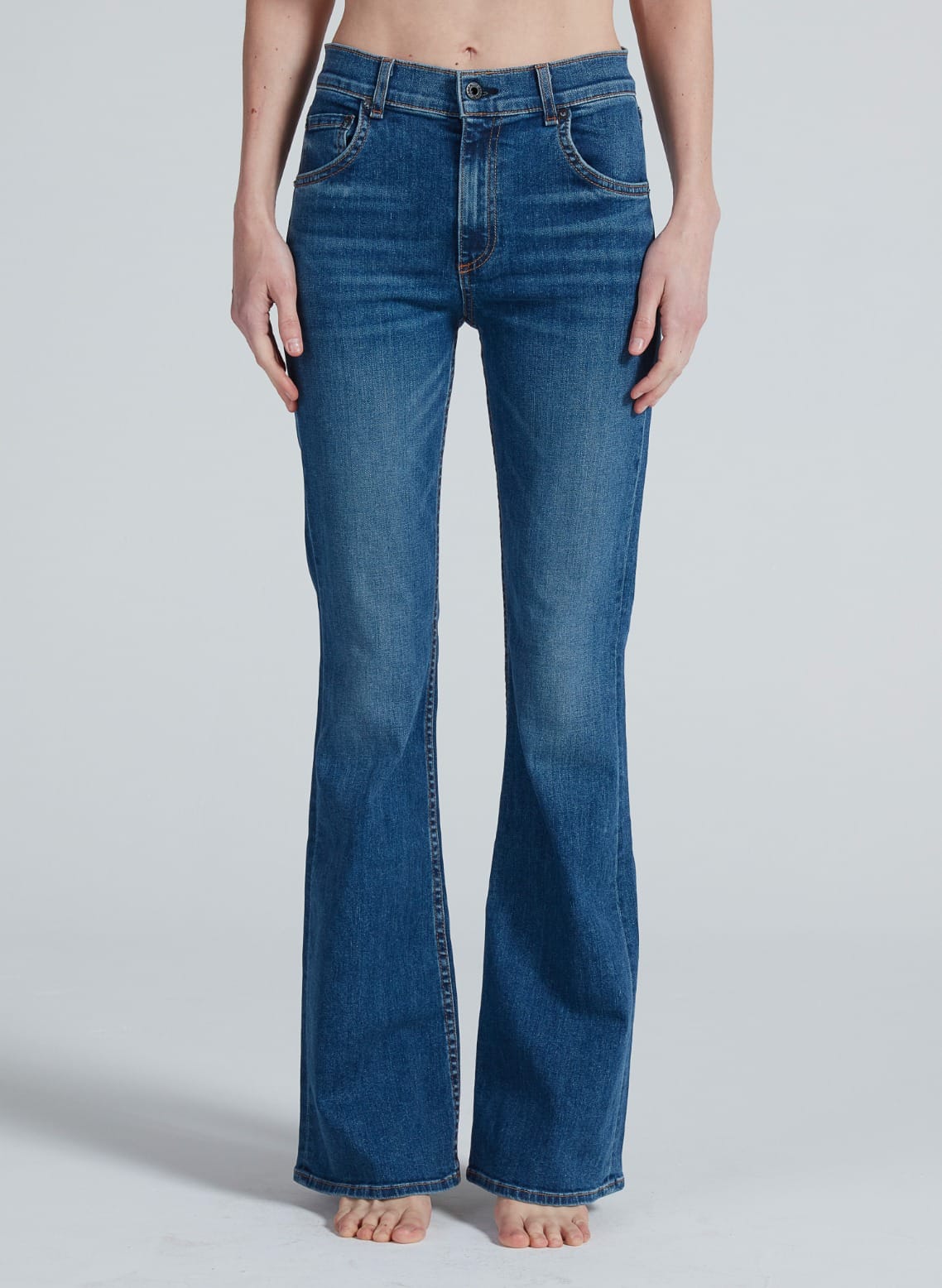 Bond Street flare jean in Paris wash by ASKK NY - Panache luxury womenswear boutique Sun Valley Park City - 2