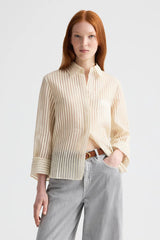 Boyfriend Shirt in Ribbon on Organza