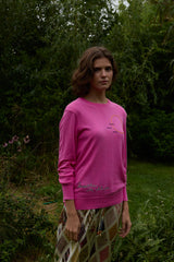 Breathe Crewneck Sweatshirt | Magenta Stylish Women’s Sweatshirt