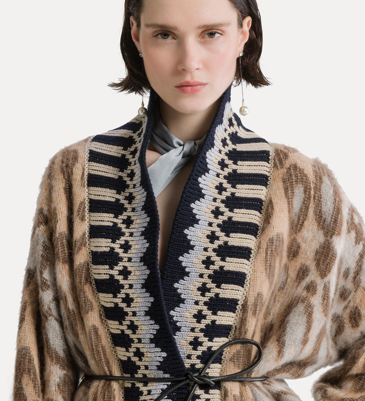 Brit Leopard Alpaca Cardigan