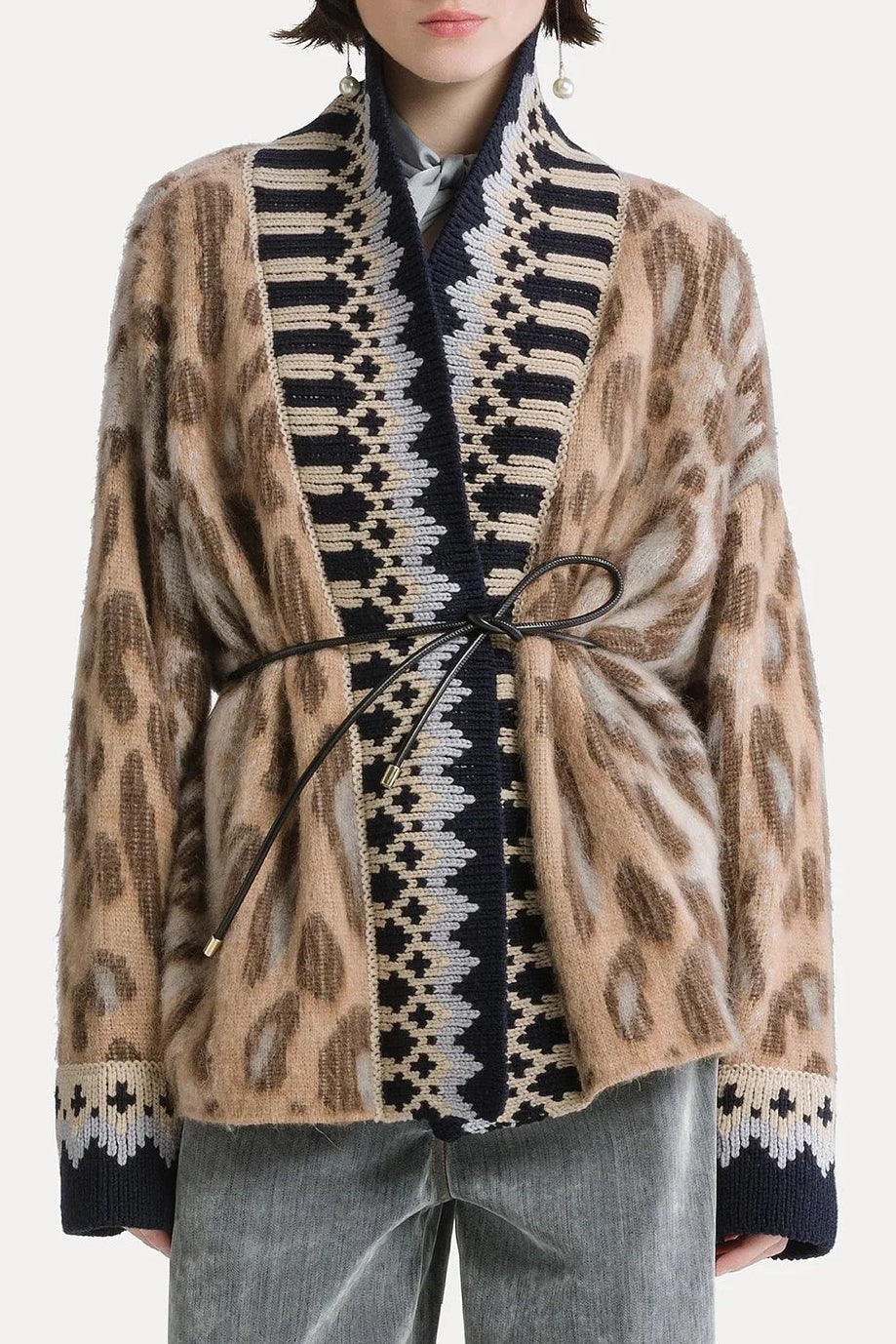 Brit Leopard Alpaca Cardigan