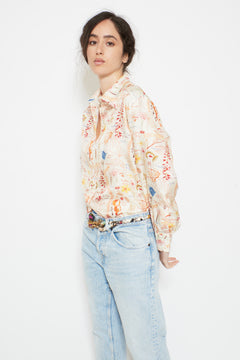 BROOKS Women’s Shirt | Botanistes Orange Bleu Stylish Top
