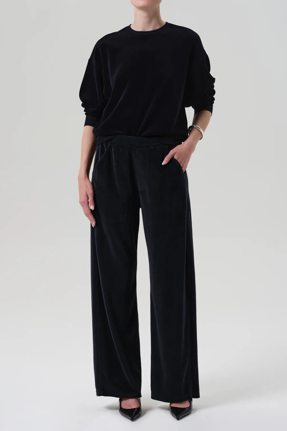Brynn Drawstring Pant In Velour