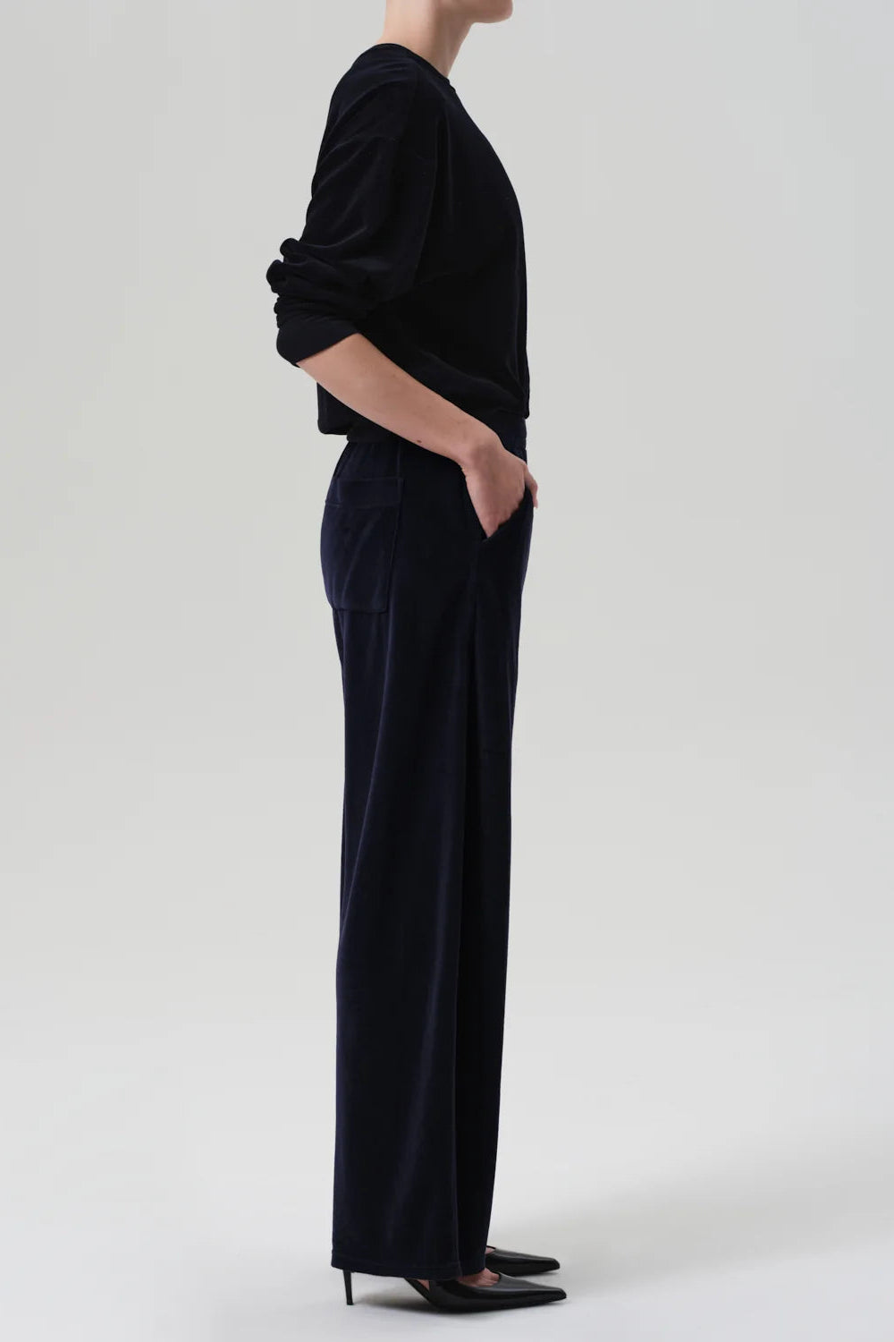 Brynn Drawstring Pant In Velour