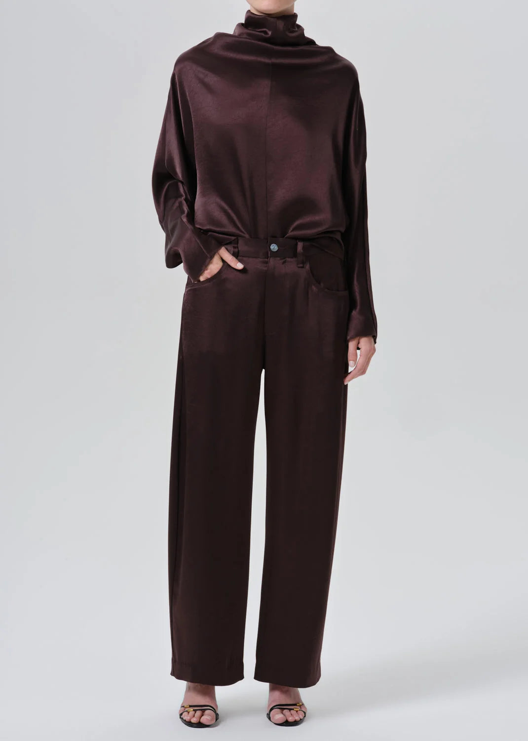 Brynn Japanese Hammered Satin Trouser