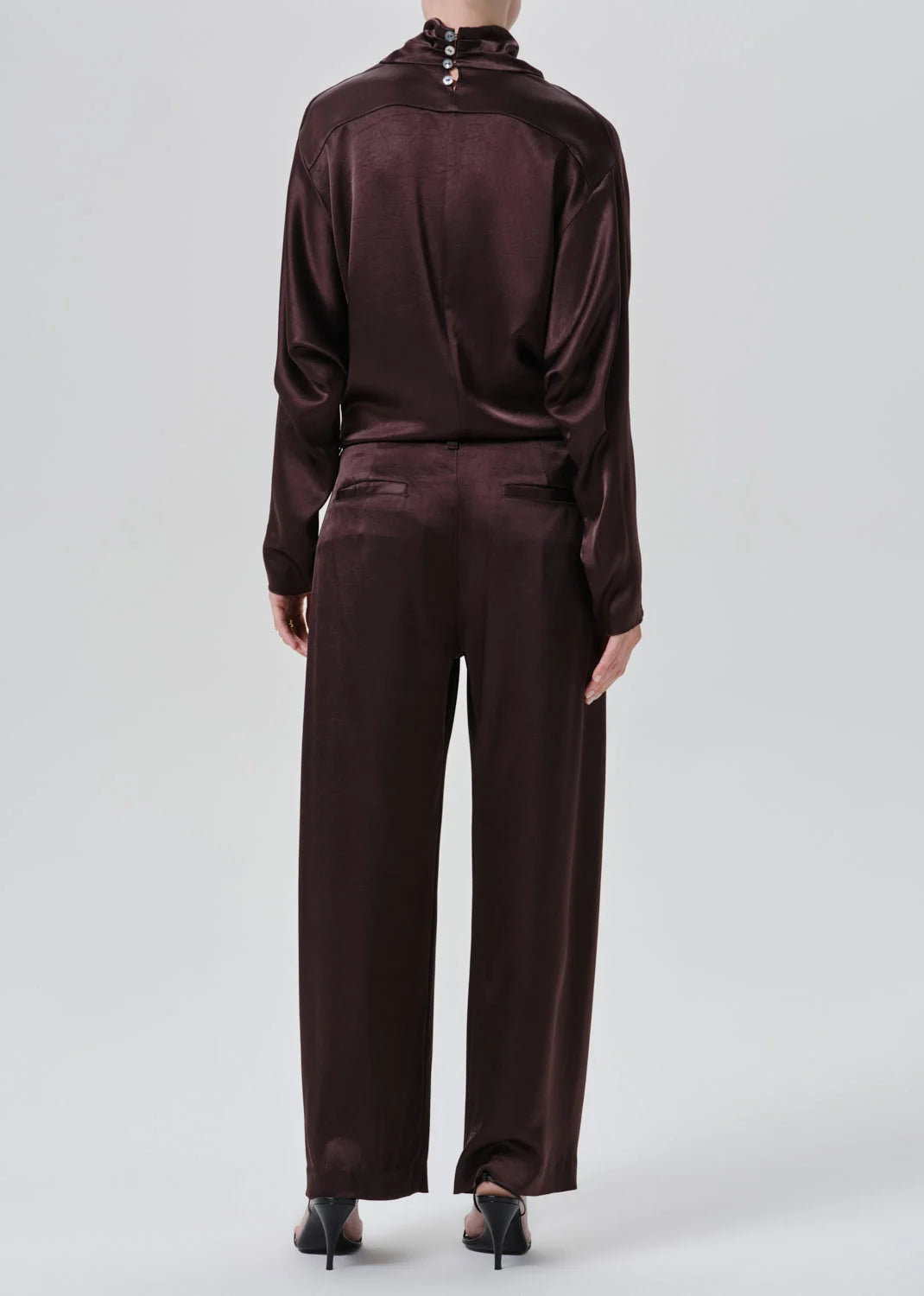 Brynn Japanese Hammered Satin Trouser