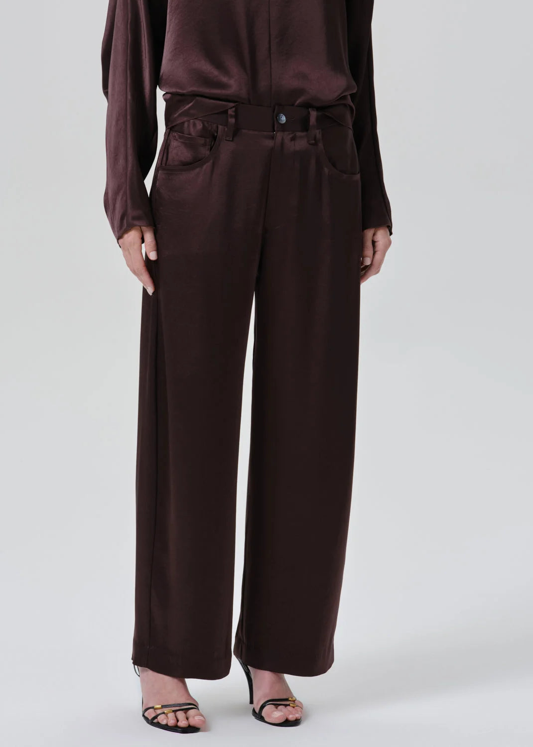 Brynn Japanese Hammered Satin Trouser