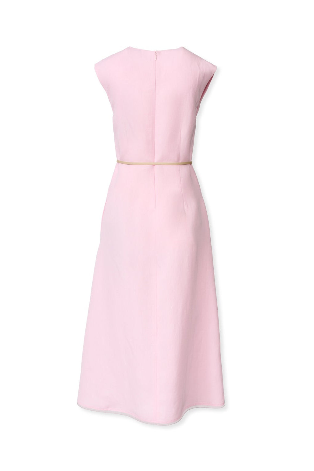 Cap Sleeve V Neck Midi Dress