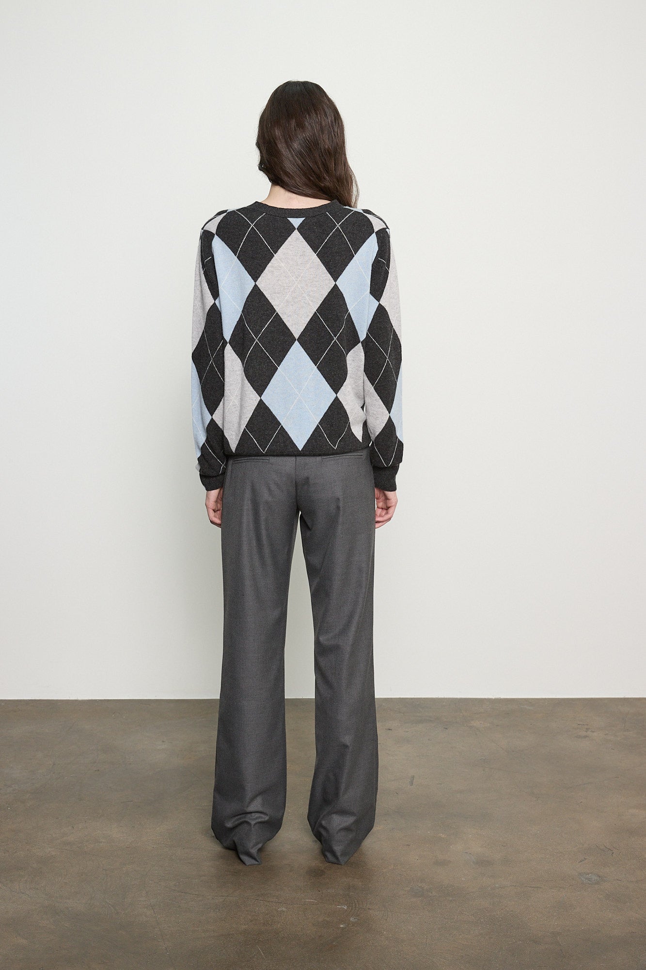 Cashmere Argyle Cardigan