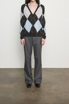 Cashmere Argyle Cardigan