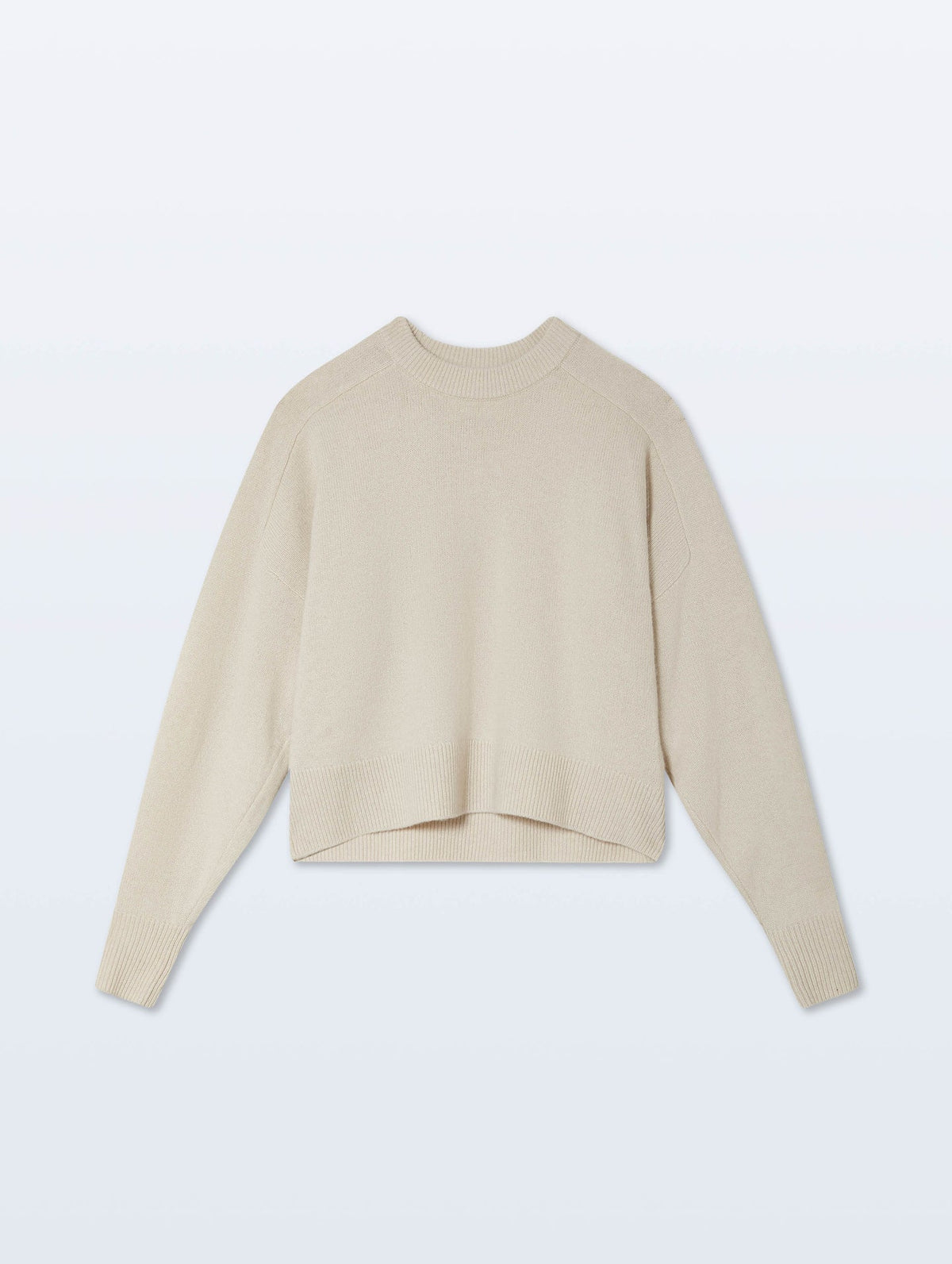 Cashmere Blend Luxe Fringe Crew
