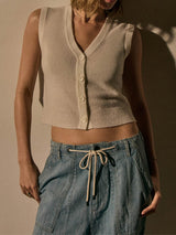 Cashmere Buttoned Vest