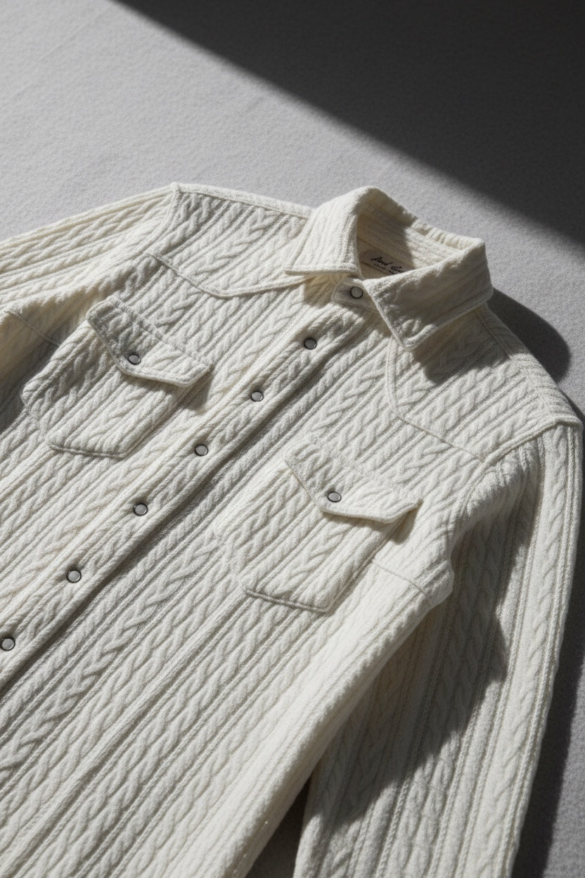 Cashmere Cable Snap Shirt
