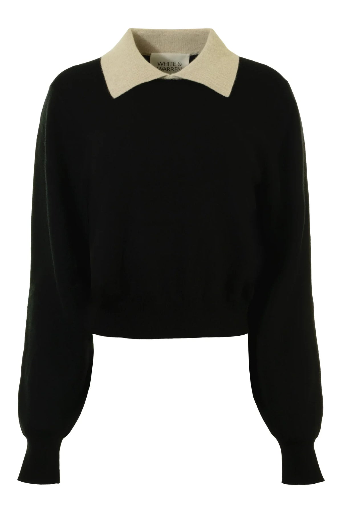 Cashmere Contrast Collar Sweater