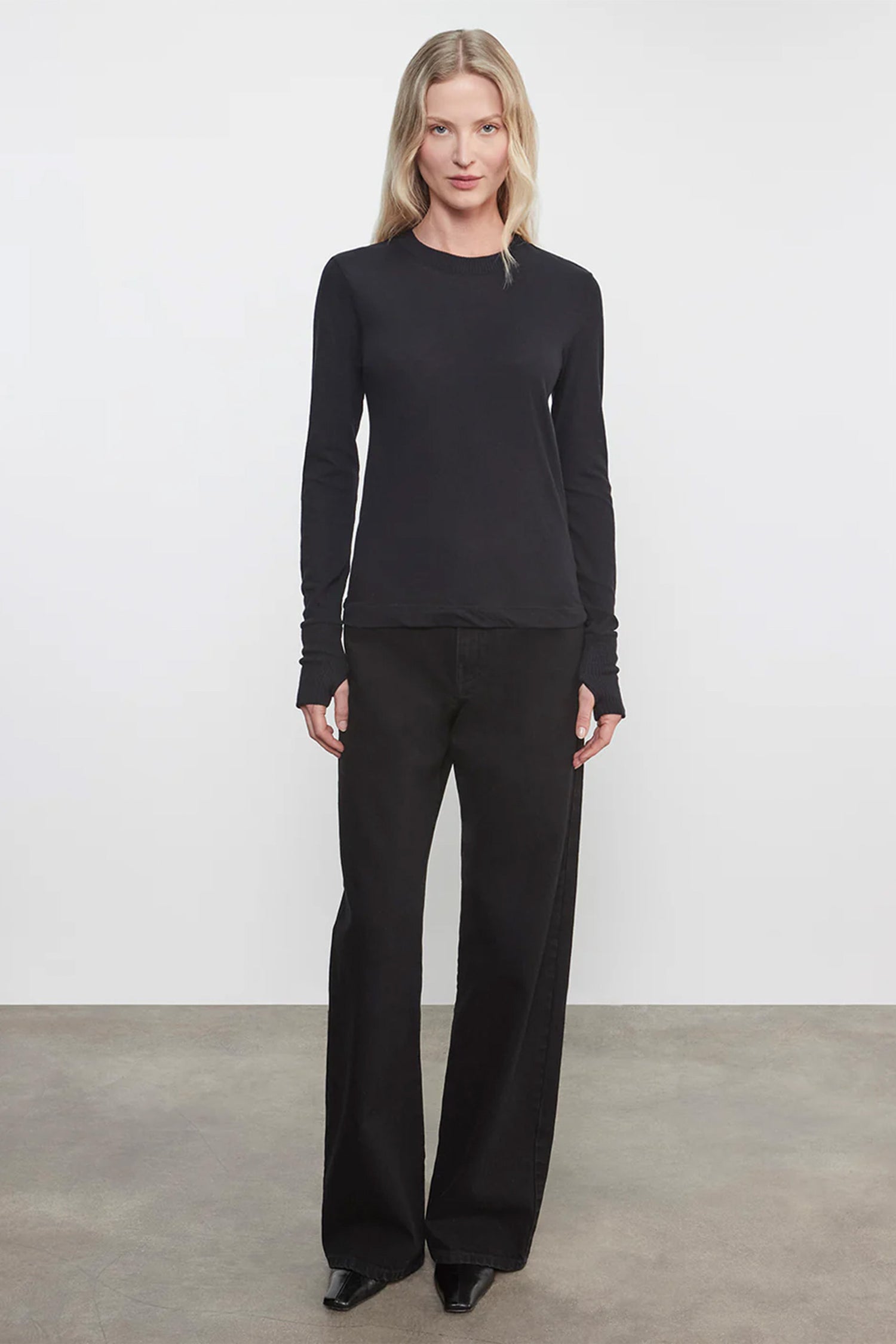Cashmere Easy Cuffed Crew