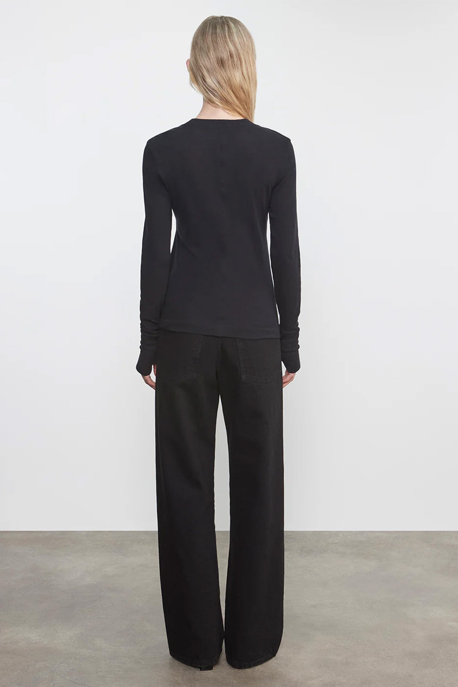 Cashmere Easy Cuffed Crew