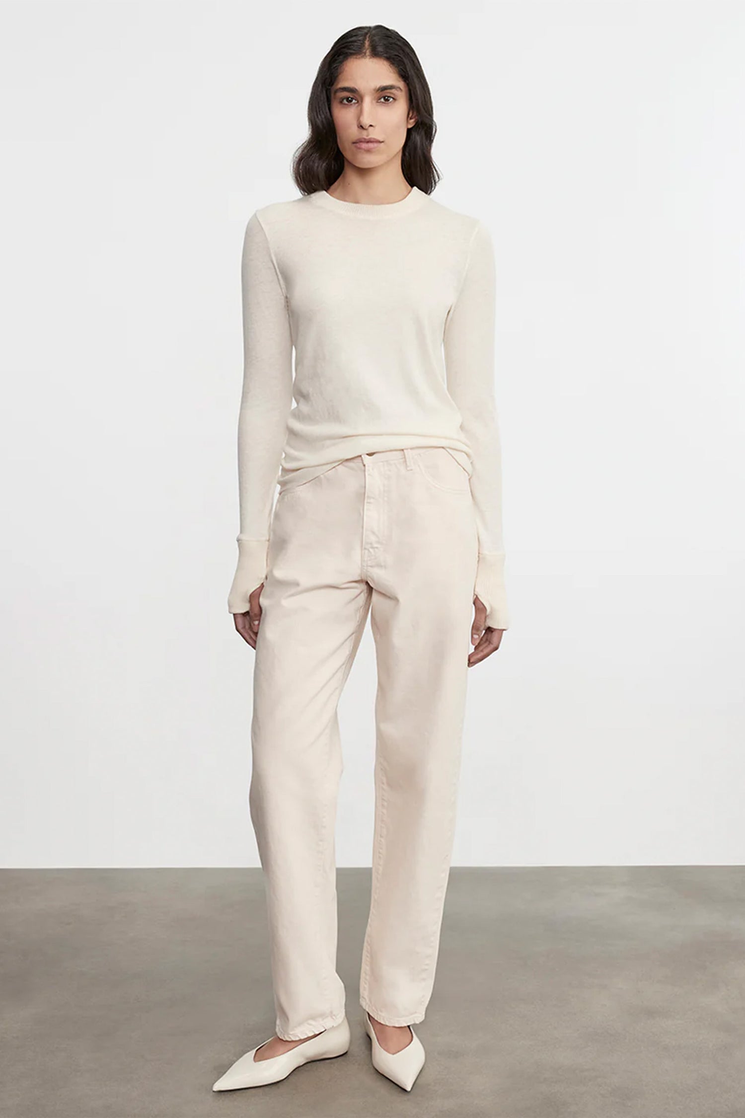 Cashmere Easy Cuffed Crew