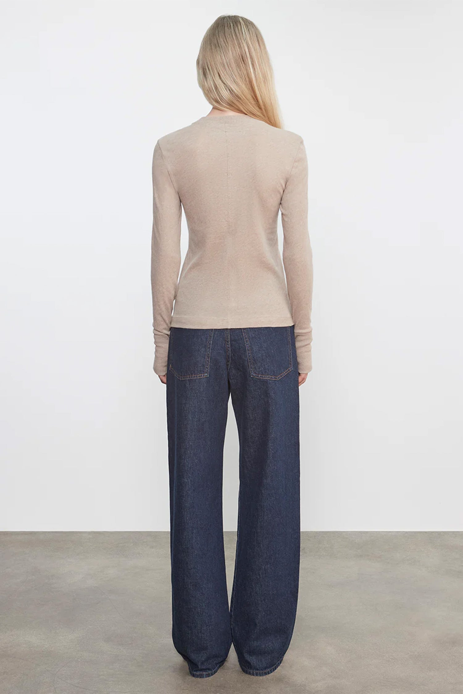 Cashmere Easy Cuffed Crew