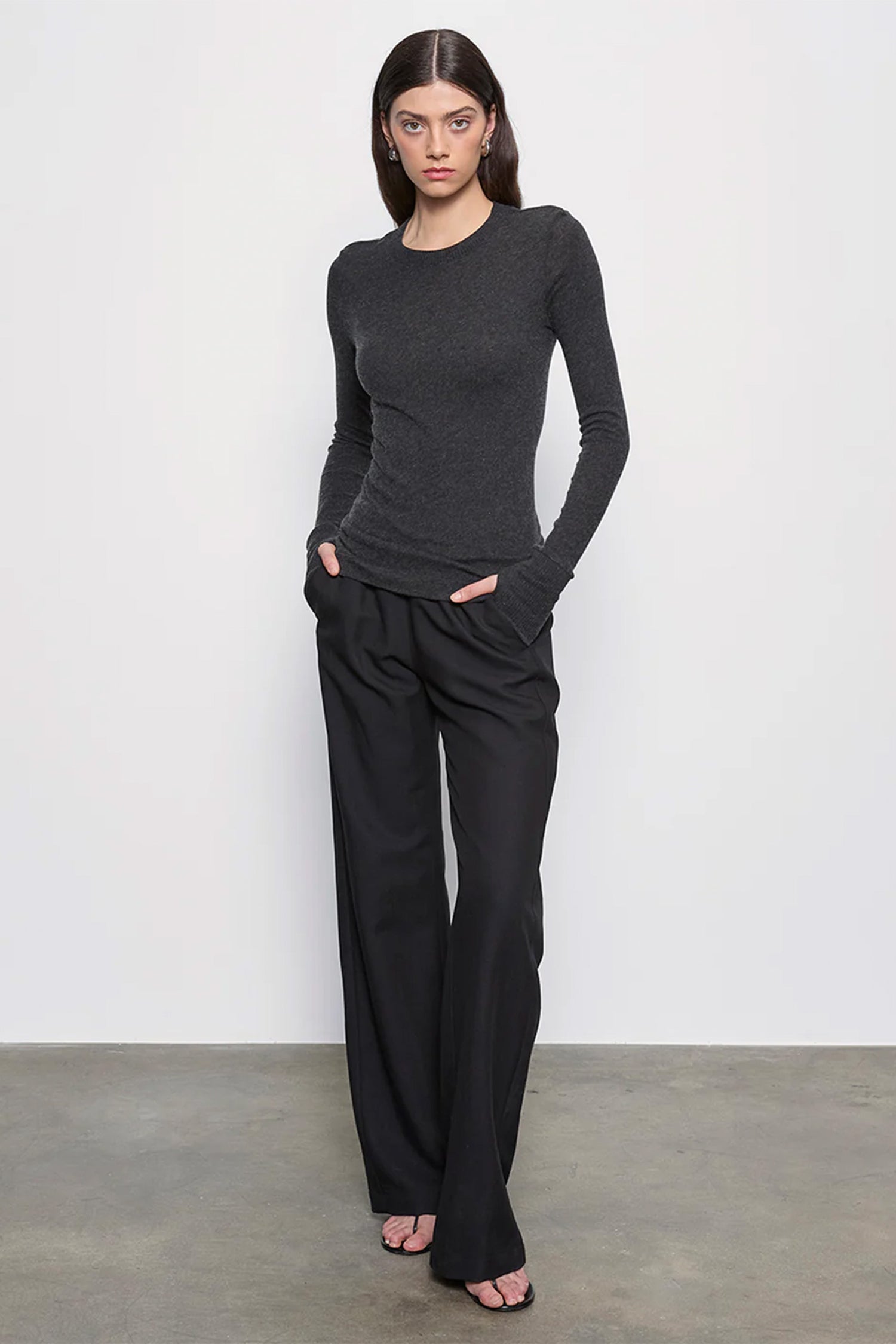 Cashmere Easy Cuffed Crew