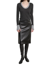 Cashmere Jersey Contrast Easy Cuffed