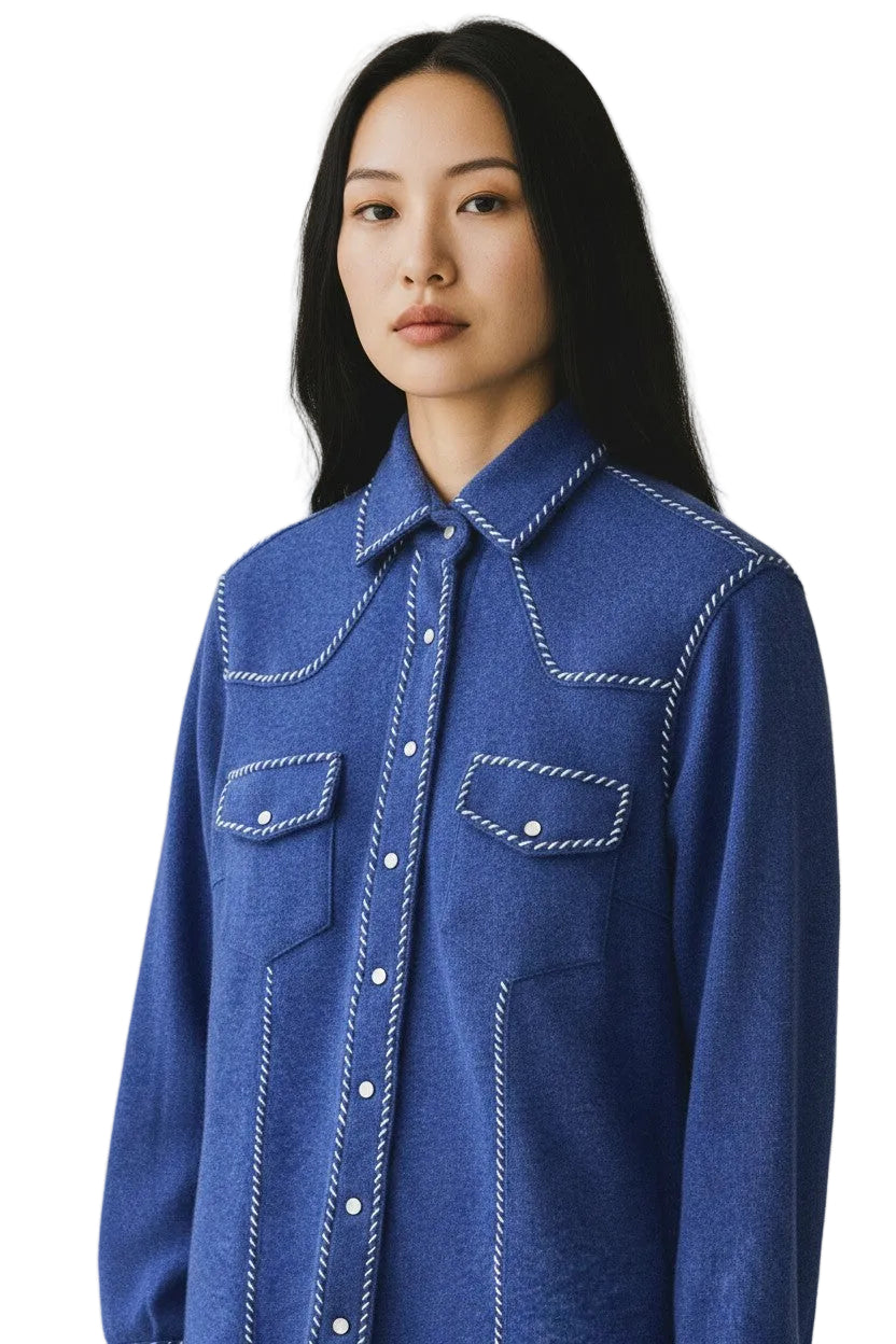 Cashmere Shirt with Silk Back