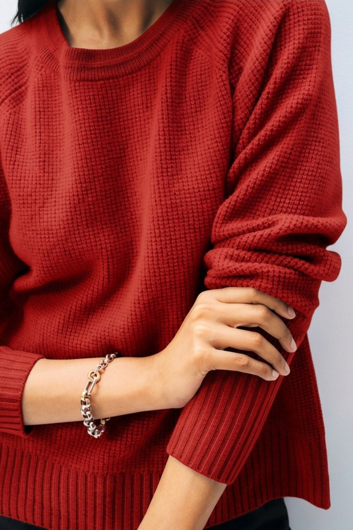 Cashmere Waffle Sweatshirt