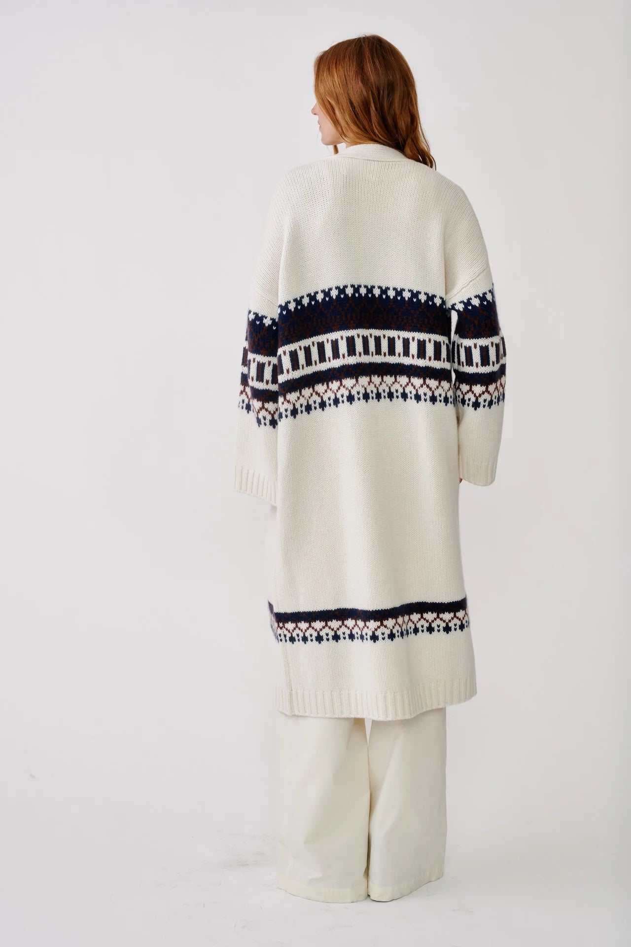 Cedar Slouchy Fairisle Duster