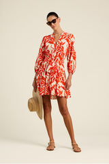 Celeste Dress Red Amaranta