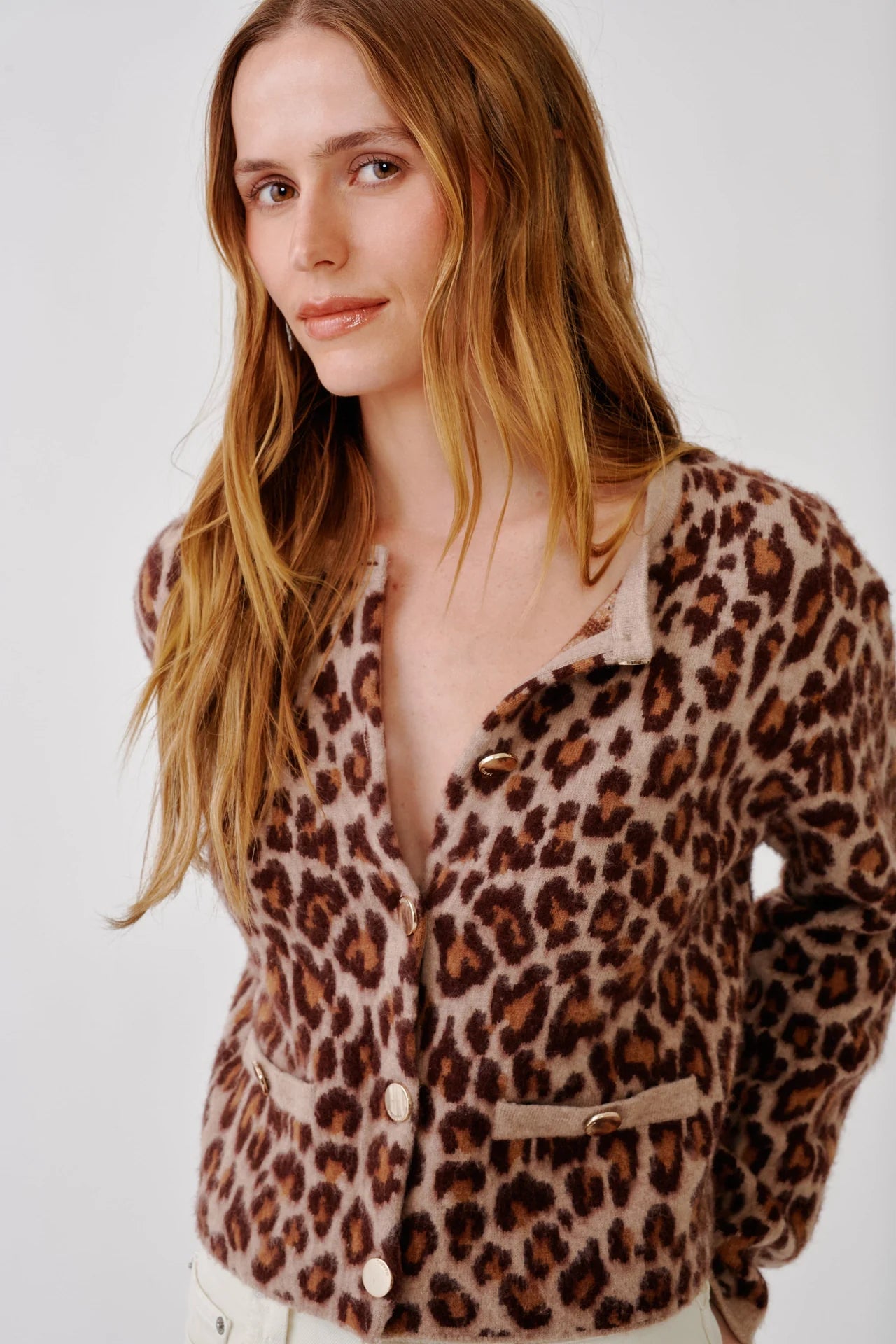 Char Cropped Leopard Jacket