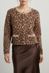 Char Cropped Leopard Jacket