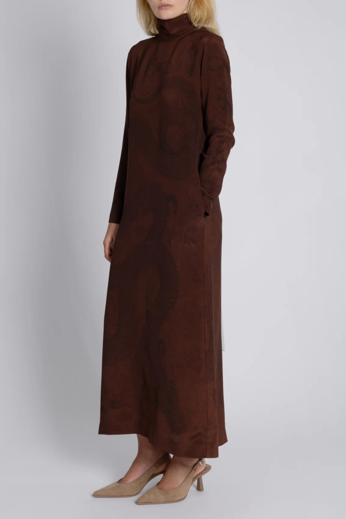 Chasing The Pearl - Silk Marocain Dress