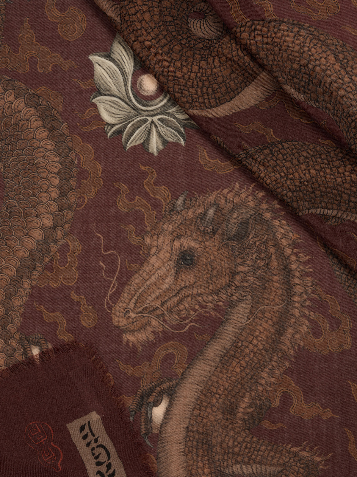 Chasing The Pearl Silk Ribbon Cashmere Shawl 135