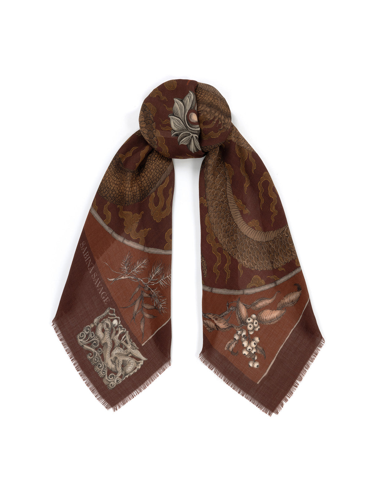 Chasing The Pearl Silk Ribbon Cashmere Shawl 135
