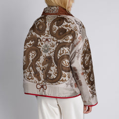 Chasing The Pearl Silk Ribbon Reversible Quilted Jacket - vendor photo - silk side back