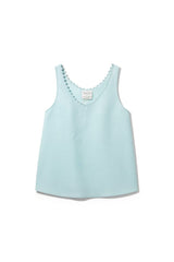 Chic Linen Embroidered Top