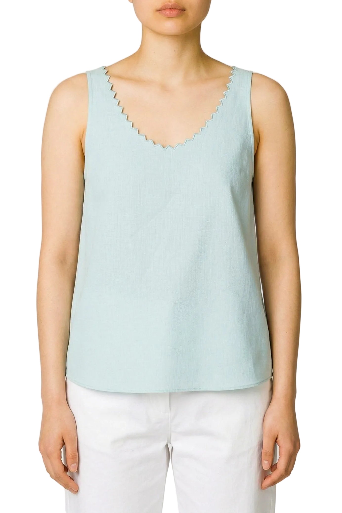 Chic Linen Embroidered Top