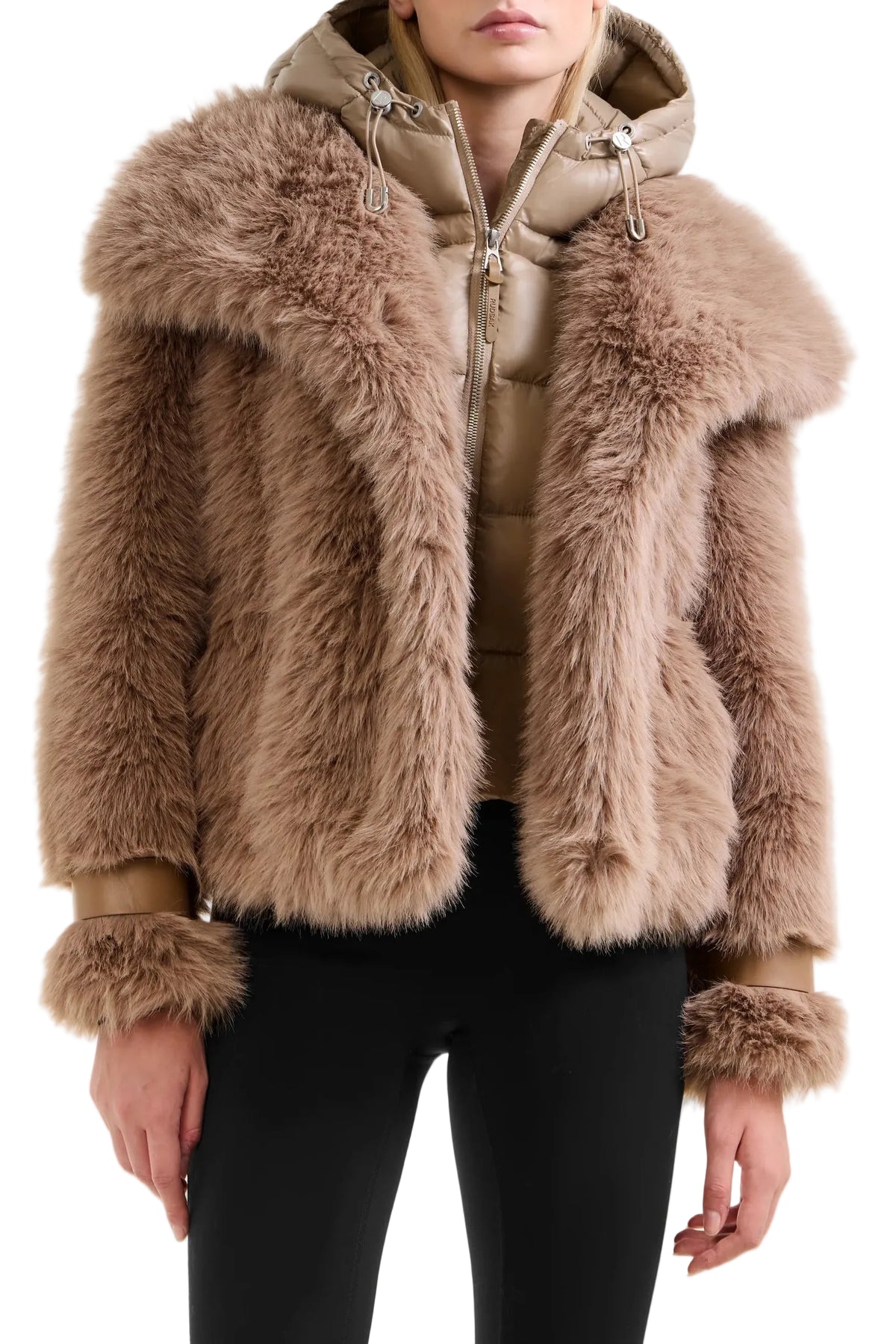 Chloe Faux Fur Coat with Removable Dickie