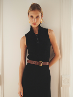 Coastal Cashmere Sleeveless Polo