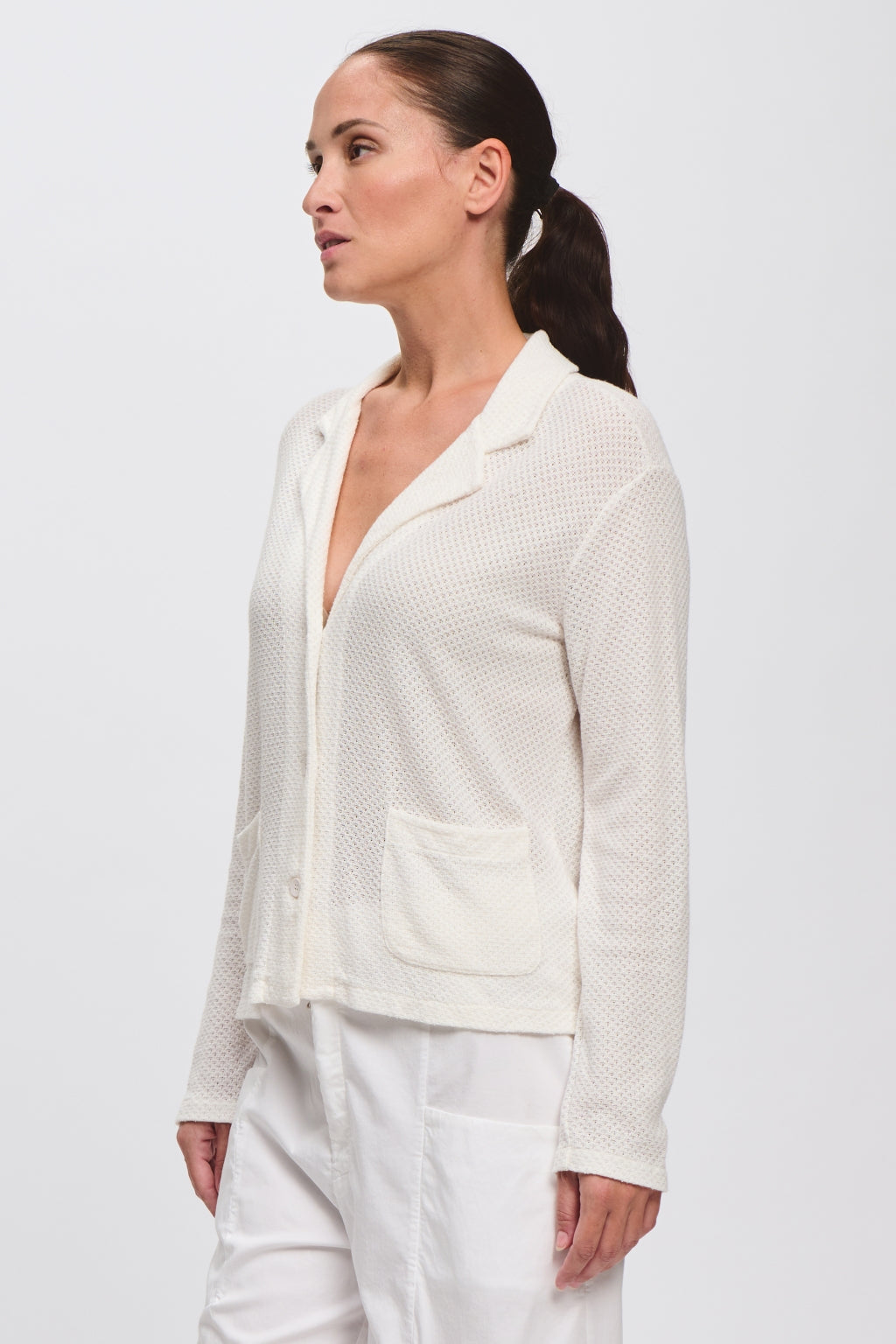 Comfort-Fit Viscose Blend Jacket