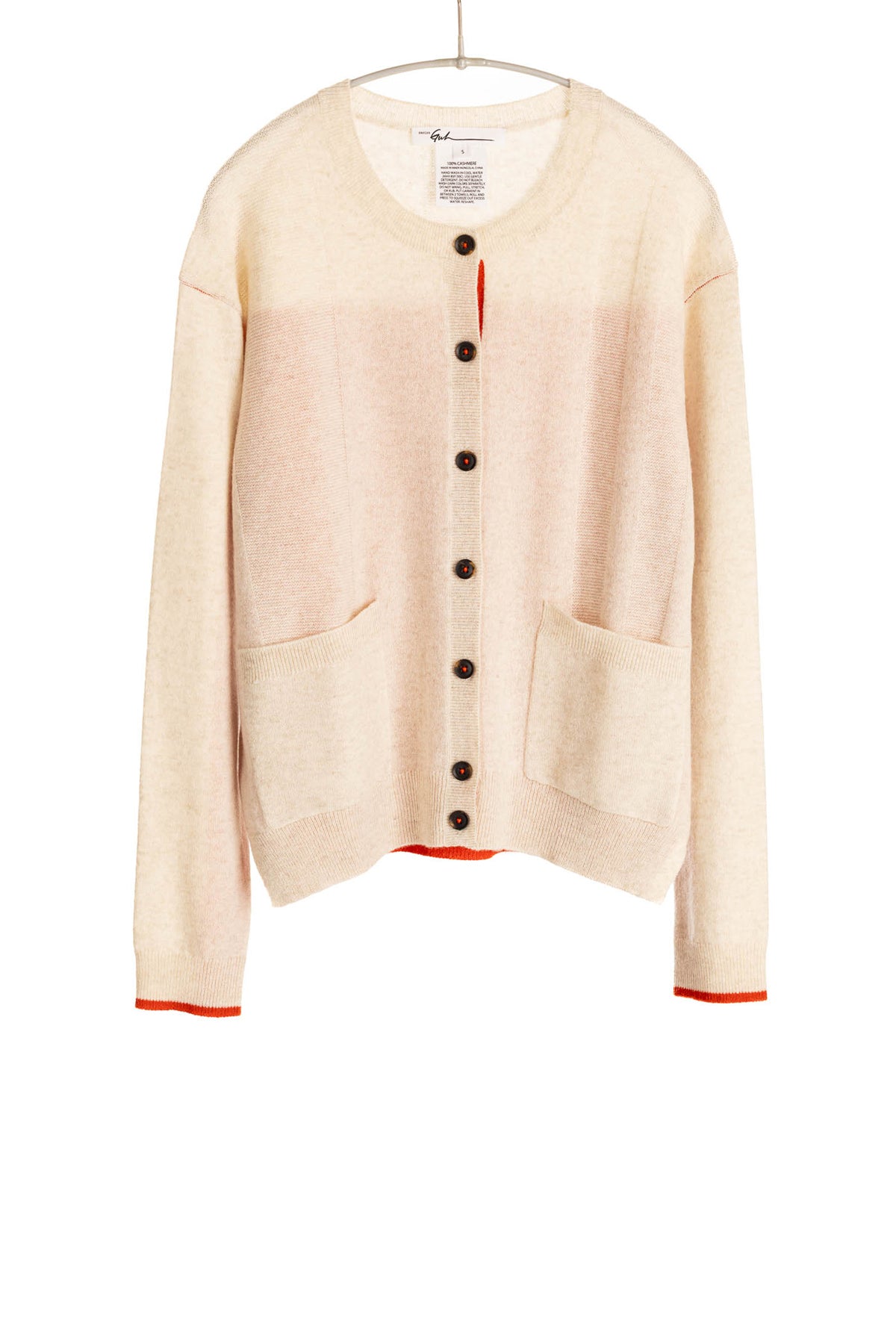 Contrast Crew Cardigan