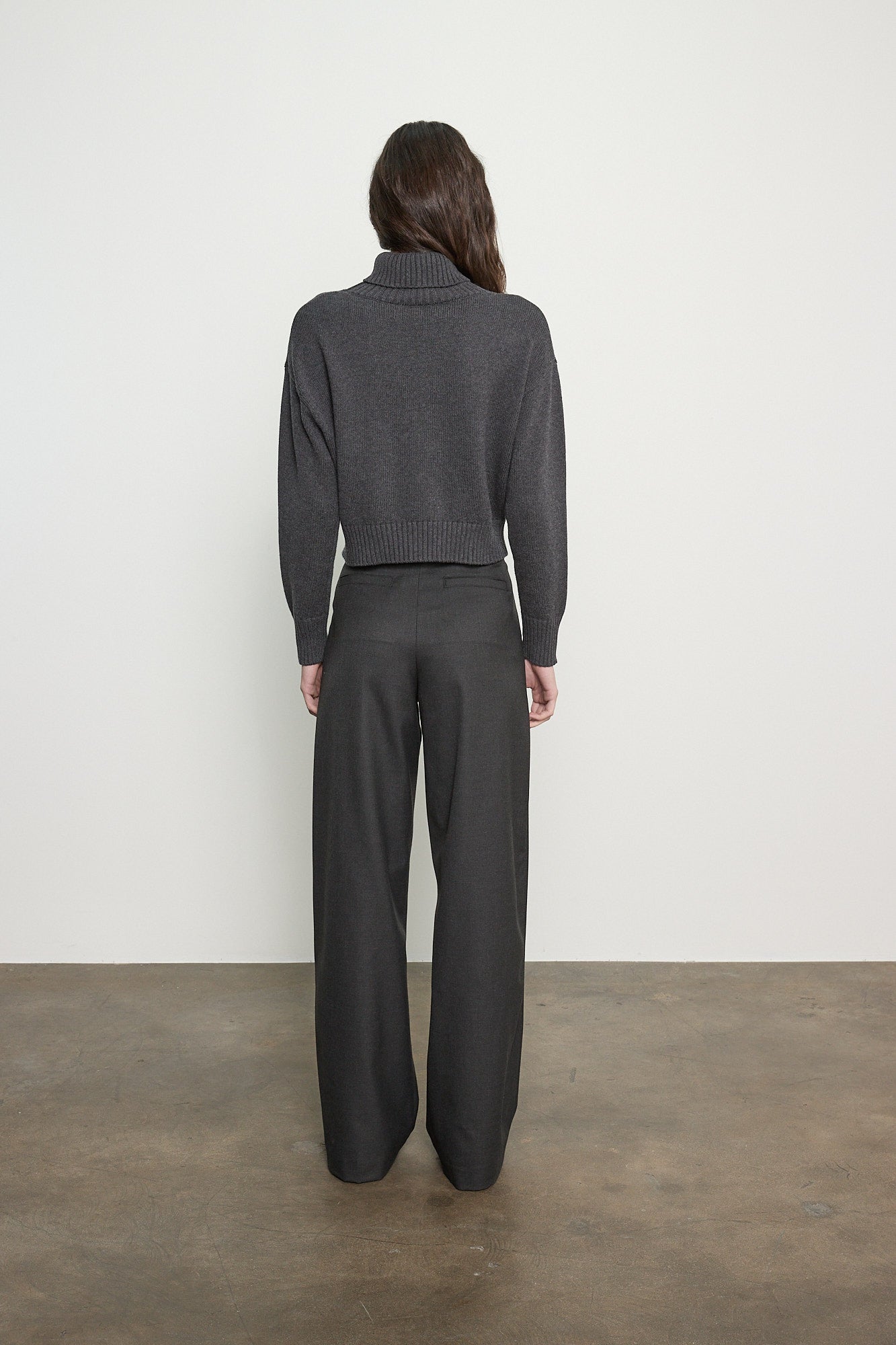 Cotton Cashmere Funnelneck Sweater