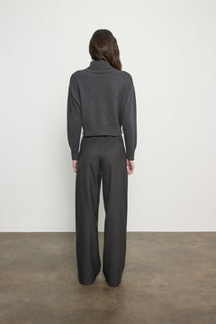 Cotton Cashmere Funnelneck Sweater